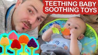 Teething Baby Infant Tinabless Teething Toys - Freezer Safe Silicone Baby Teethers - Gum Sore Relief