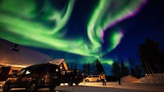 Amazing northern lights at Aurora Village Ivalo Finland!