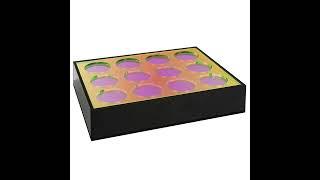 Color Changing LED Cannabis Display with Fluorescent Green Insert
