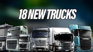 18 New Trucks for ETS2/ATS in 2024 & 2025