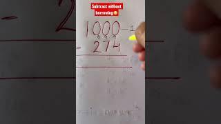 Subtract without borrowing #math #tutor #mathtrick #learning #subtraction #borrowing #1000