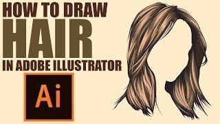 How to Draw Vector HAIR Adobe Illustrator Tutorial