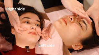 ASMR:Process of A Face Fixing at the Japanese Shop