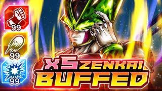 5x ZENKAI BUFFED MAX ARTS BOOSTED UL CELL DECIMATES THE EARTH! | Dragon Ball Legends