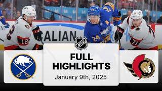 NHL Highlights | Sabres vs. Senators | January 09, 2025