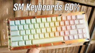 60% Acrylic Keyboard by SM Keyboards with Lavender Switches