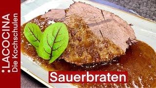 Klassischer Sauerbraten aus dem Schmortopf zubereiten | Rezept | La Cocina