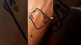 Playing card diy temporary tattoo | SUBSCRIBE FOR MORE.