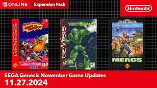 SEGA Genesis – November 2024 Game Update – Nintendo Switch Online + Expansion Pack