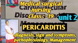 pericarditis lecture in hindi || medicalsurgicalnursing|| #cardiovascularDisorder#nursingvilla@pooja