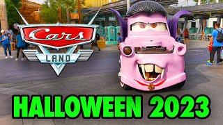 Cars Land Halloween Walkthrough & Rides 2023 - Disney California Adventure [4K POV]