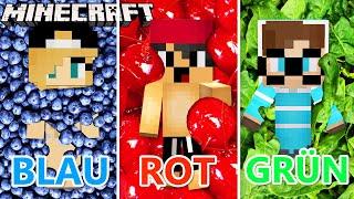 EINEN TAG NUR EINE FARBE ESSEN IN MINECRAFT?!