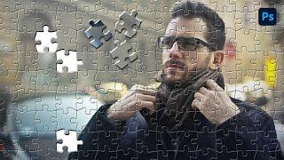 Photoshop Tutorial: How to Make a PUZZLE from a photo.