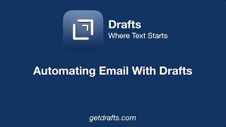 Automating Email with Drafts (feat. David Sparks)