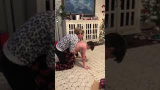 Everett wrestling with his mother