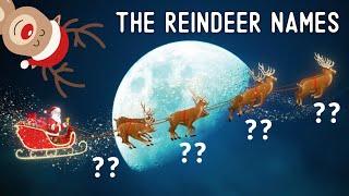 What are the names of Santa's reindeer in English?