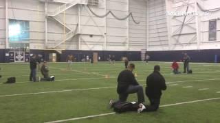 Geremy Davis runs 40 at UConn pro day