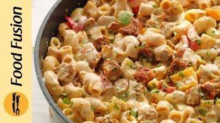 Fajita Chicken Mac & Cheese Recipe by Food Fusion