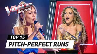 The LONGEST notes and PITCH-PERFECT RUNS on The Voice