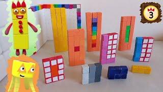 numberblocks three times table ( Three club ) 3, 6, 9, 12, 15, 18, 21, 24, 27, 30