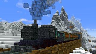 I Built A Train Going Through My Minecraft Base!