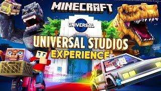 WORKING RIDES at Universal Studios IN MINECRAFT! | FULL THEME PARK Bedrock DLC Review!