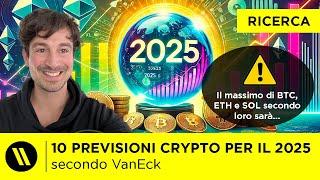 BITCOIN a 180.000, ETHEREUM a 6.000 E SOLANA a 500$. ECCO le 10 PREVISIONI CRYPTO 2025 di VANECK!