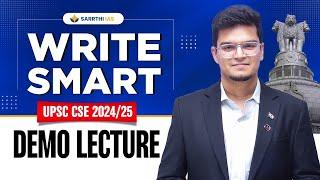 Write Smart Demo Lecture by Dr. Shivin Chaudhary | Answer Writing through PYQ for UPSC CSE 2024/25