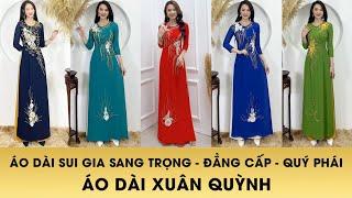  08.7879.2142 Áo Dài Sui Gia Sang Trọng 5 Màu M02 - Áo Dài Xuân Quỳnh