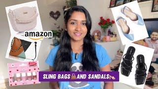 New Sling bags , Sandals  & nail polish from Amazon️ | Kaviya Karun