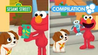 Sesame Street: Help Elmo & Puppy Find the Missing Coloring Book and Robot! TWO Episodes!
