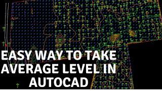 HOW TO TAKE AVERAGE LEVEL IN AUTOCAD