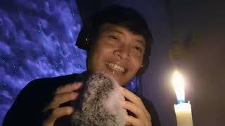 asmr fluffy mic scratching and up close whisper asmr beginner