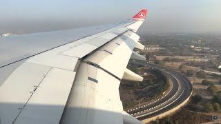 4K Morning landing in Karachi | Jinnah International Airport | Turkish Airlines | Airbus A330-200