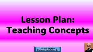 Lesson Plan Formate for Teaching Concepts