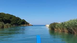 Acheron river flowing into the Ionian Sea - boat trip from Ammoudia