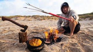 MISIÓN: ACAMPAR EN SOLITARIO – Cocinando en el Campamento - DEBO ATRAPAR MI COMIDA