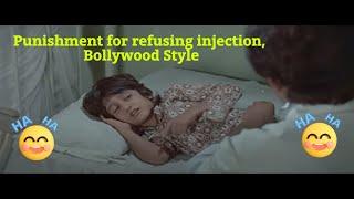 Punishment for refusing injection FUNNY SCENE BOLLYWOOD STYLE DOCTOR SURGERY - Aa Gale Lag Jaa