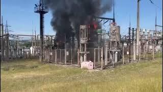 Пожар на подстанции Кирилловская в Новороссийске