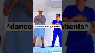 Dancing with patients is the most fun I can have at work! #nursing #dance #dancing #scrubs #patients