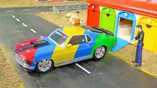 Car Toy Color Change with Garage Play for Kids