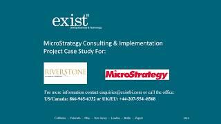 MicroStrategy Consulting & Implementation Project Case Study