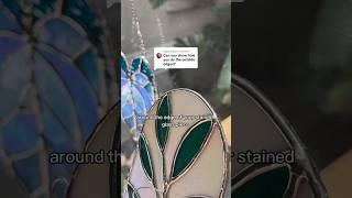 how to solder the edge of stained glass #stainedglass #soldering #tutorial