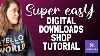 How to Build Your Digital Downloads Shop in Minutes with Hostinger Website Builder AI Shop Tool!