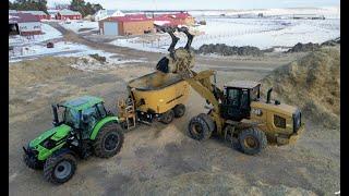 Feeding Beef Cattle near Mandan North Dakota with Chad Berger Bucking Bulls