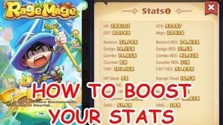 Rage Mage How to increase stats | Stats boost