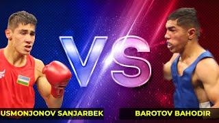 Boks. 60kg  Sanjarbek Usmonjonov vs Bahodir Barotov