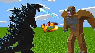 King Kong Vs Electric Godzilla Fight||Minecraft