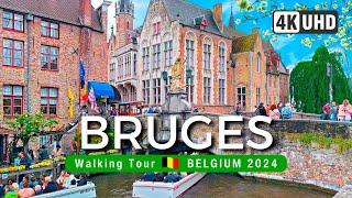 BRUGES Walking Tour 4K  BELGIUM 2024  BRUGGE Walk