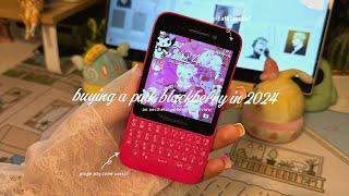 buying a pink blackberry in '24 | an aesthetic unboxing & review